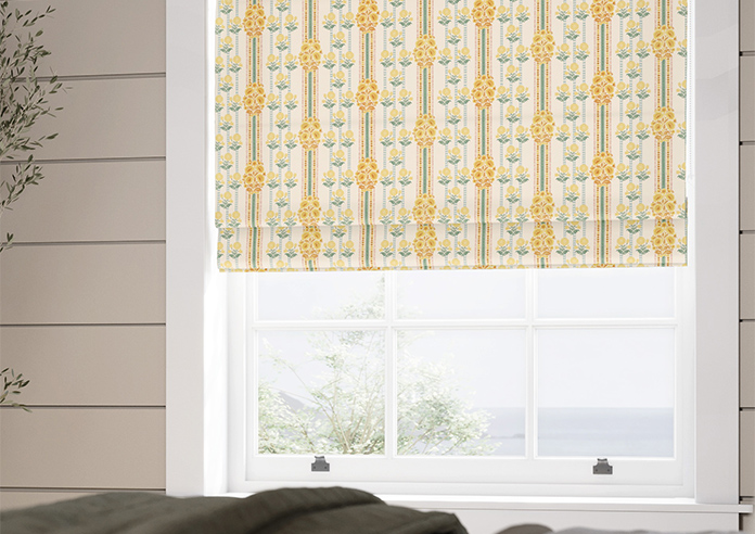 Petal & Block Jaipur Stripe, Marigold - Twist&Fit Roman Blind - Image 5